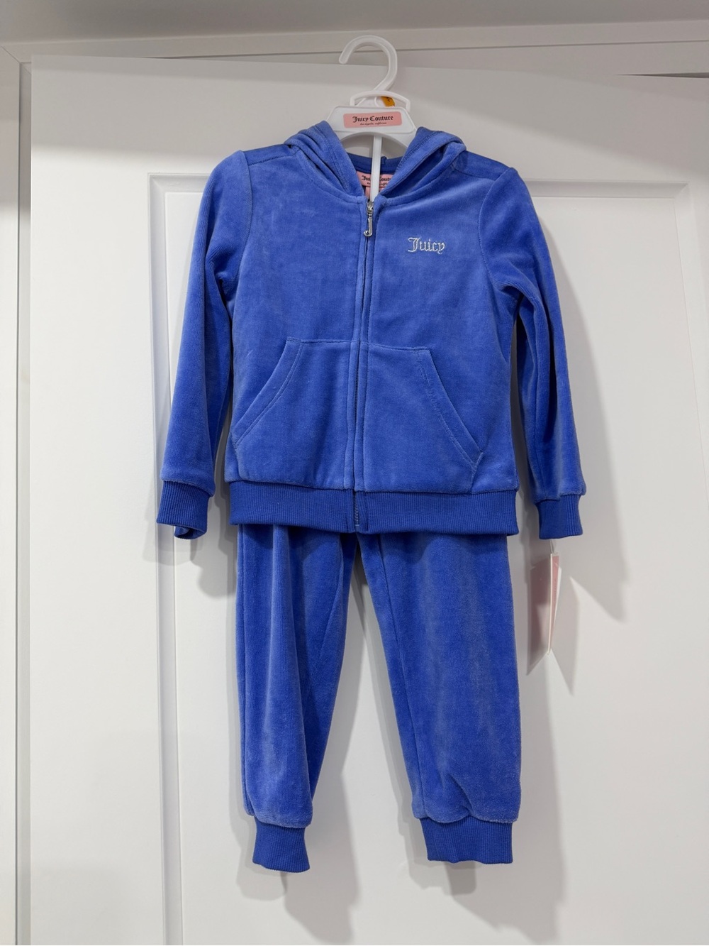 Juicy Couture Cobalt Blue Velour Hoodie & Jogger Set